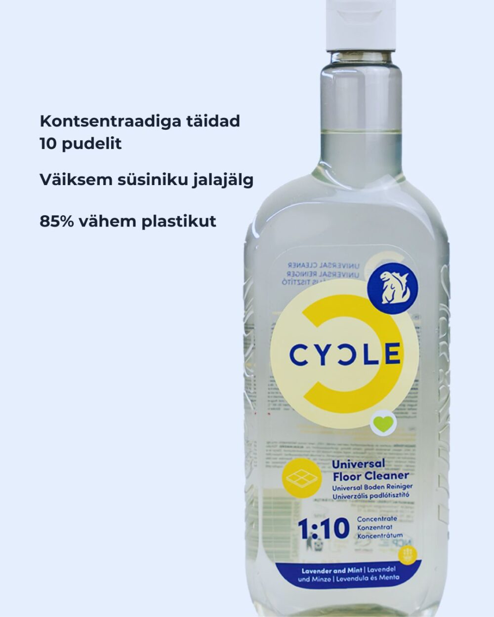 Universaalne põrandapesuvahend lavendel & münt TÄIDE 10x, 500ml